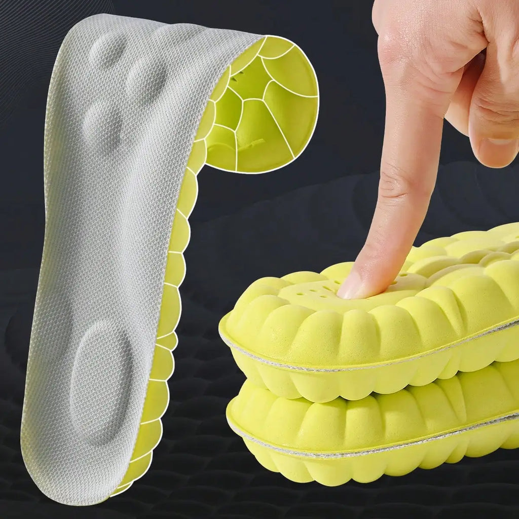 4D Sport Insole Super Soft Shoes Sole Pads for Feet Shock Absorption Baskets Shoe Sole Arch Support Orthopedic Inserts
