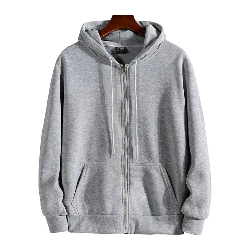 Zipper Hoodies Women/Men Trendy Long Sleeve Hooded Fleece Sweatshirt Casual Campus Streetwear Sportswear Hot Sales High Quality
